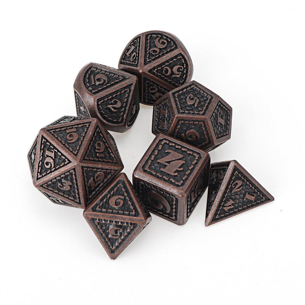 () Beutiful Color Metal Polyhedral Dice Multi-side Set For DND RPG MTG Role Playing Board Game With Cloth Bag