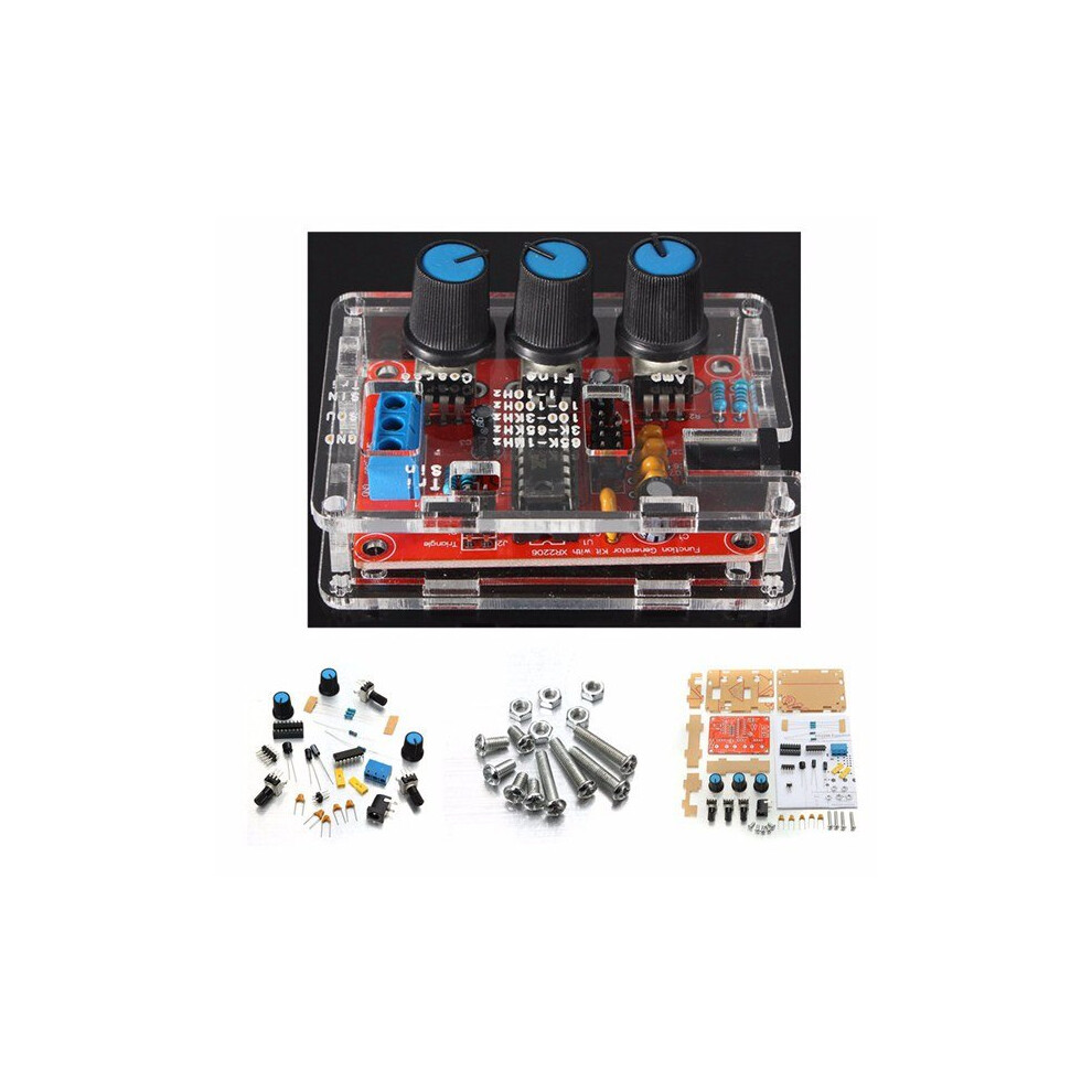 Function Signal Generator DIY Kit Sine Triangle Square Output 1HZ-1MHZ