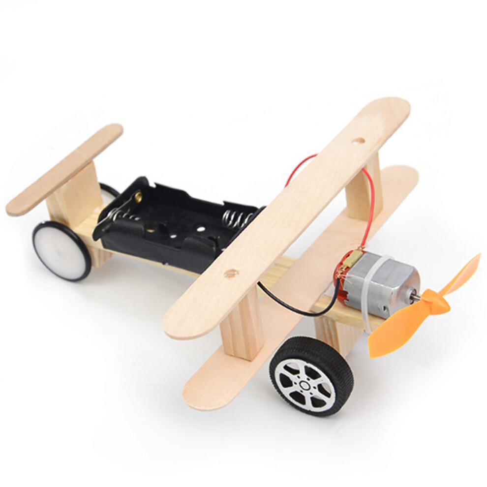 Wood Electric Aircraft Glider DIY Kit Kids Toy for Children Flying Assembled Experiment Building Kits