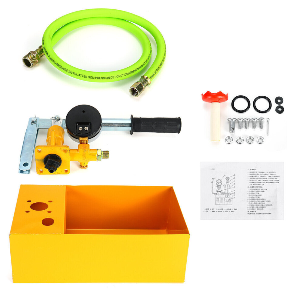 2.5Mpa 25Kg Water Pressure Tester Pumptank Manual Hydraulic Oil Test Tools Set 3654659043214
