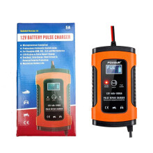 (UK) Car Motorcycle Battery Charger 12V Automobile Intelligent Pulse Repair LCD Kit
