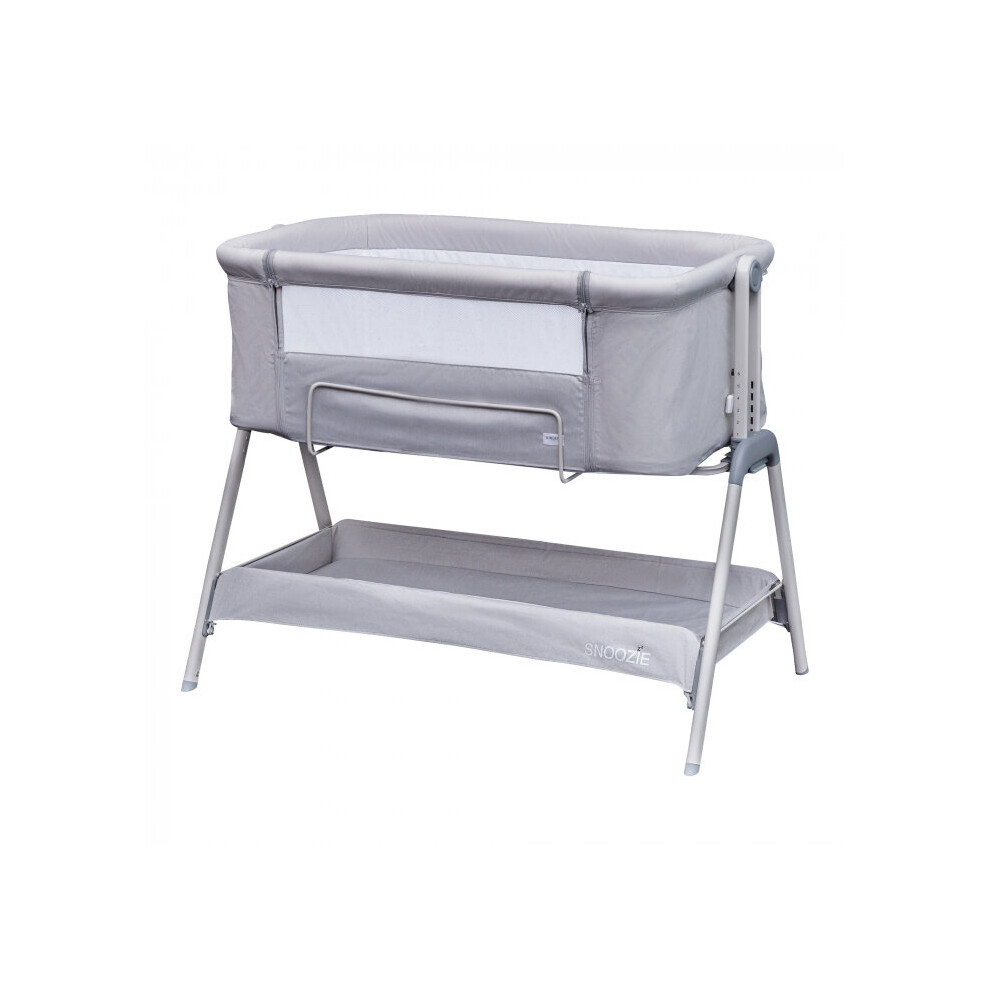(Antarctica Grey) Kinder Valley Snoozie Bedside Crib  | Co Sleeper Baby Cot