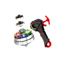 (Black) Beyblade Burst Alloy Lighted Long Lasting Rotating Catapult Battle Combat Toys