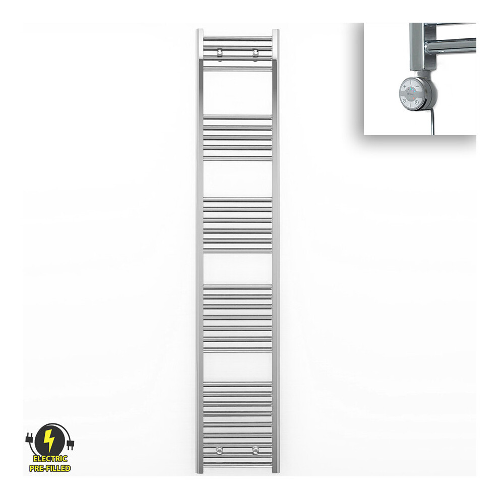 (400 X 1800Mm (Btu: 1731), With Moa Thermostatic Element) 400Mm Wide Chrome Electric Towel Rail With Thermostatic Element 5056616502051