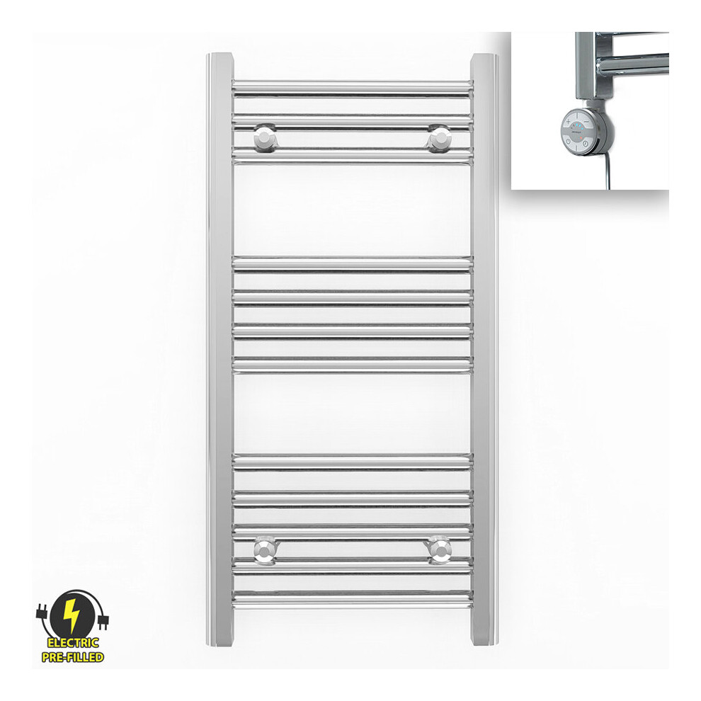 (300 X 700Mm (Btu: 588), With Moa Thermostatic Element) 300Mm Wide Chrome Electric Towel Rail With Thermostatic Element 5056616501153