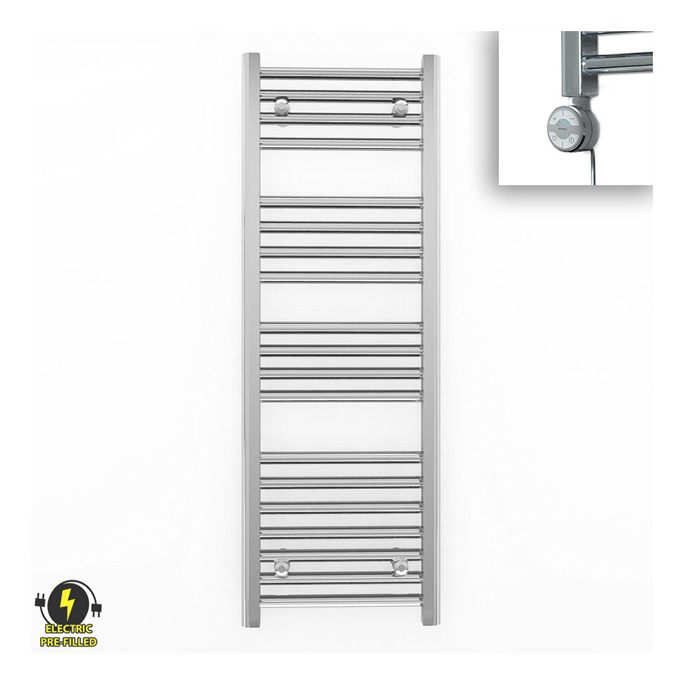 (300 x 1000mm (BTU: 870), With MOA Thermostatic Element) 300mm Wide Chrome Electric Towel Rail With Thermostatic Element