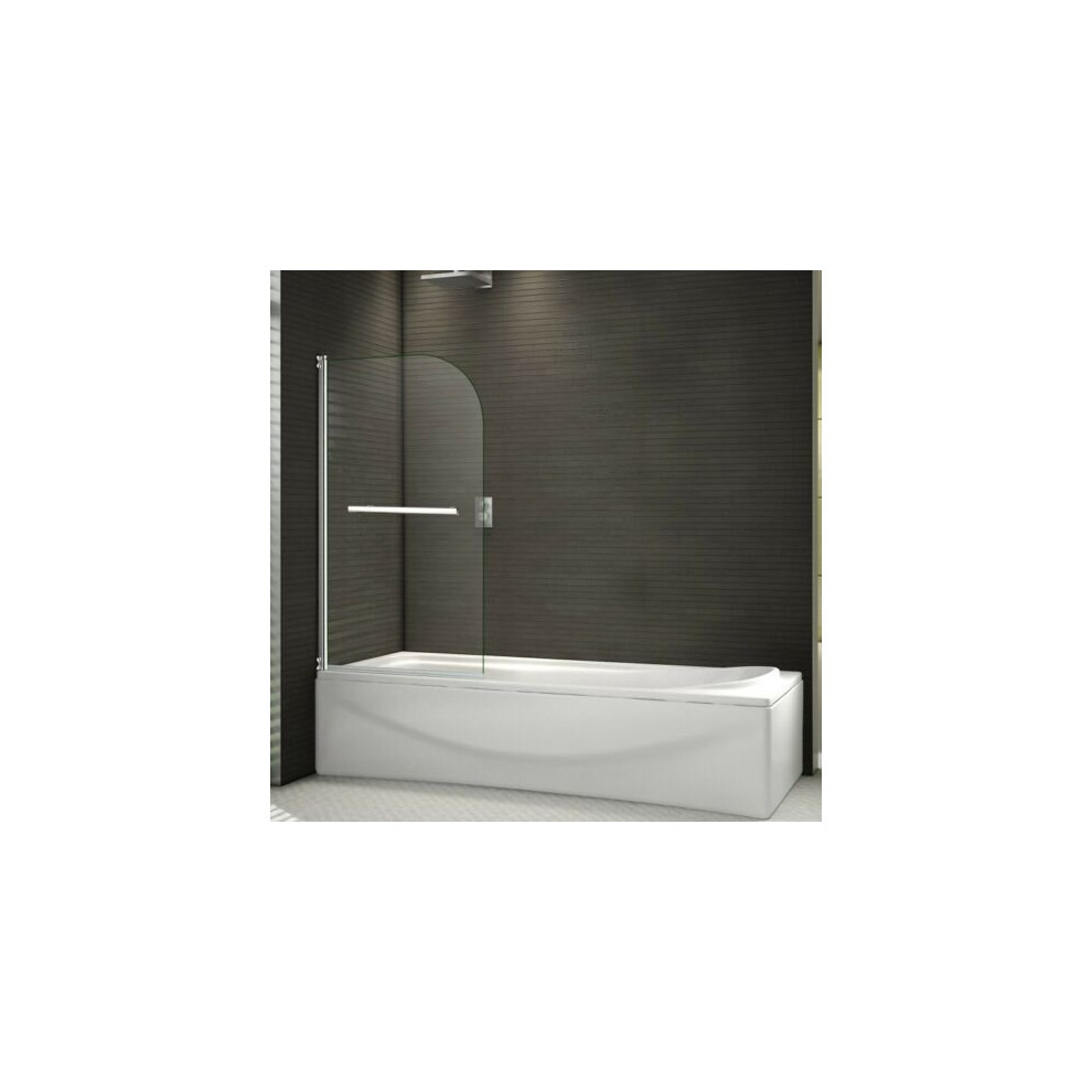 Aica 800x1400mm 180Pivot Glass Over Bath Shower Screen Door Panel K2