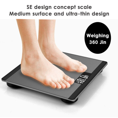 Digital Body Weight Bathroom Scale LCD Display Smart Weight Scale With Temperature Function Hea 2