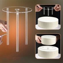 Cake Tier Support Cake Dowel Rods Set 3Pcs Sticks With 1Pc Cake Separator Plate For Tiered Cake