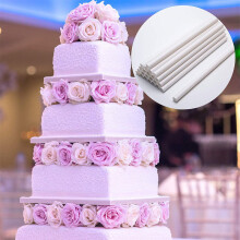 24 Pieces Tired Cake Dowel Rod Decorating Multilayered Stacking Sticks Wedding Baby Shower Part