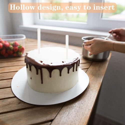 50 Pcs Stacking Cake Straws Cake Support Rods Plastic Dowel Rods Tiered Cake Construction and S 2