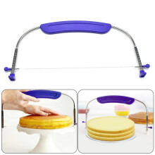 Adjustable Cake Leveler Stainless Steel Wide Professional Layer Slicer Cutter Blades Cut Saw Ca