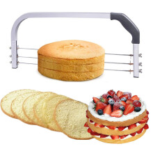 Adjustable Cake Leveler Stainless Steel Cake Cut Slicer 3Blades Cut Saw DIY Butter Bread Divide