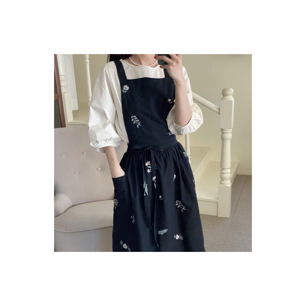 2022 New Korean Fashion Apron Dress Flower Shop Art Manicure Milk Tea Barista Blouse Bib Custom 729601717796