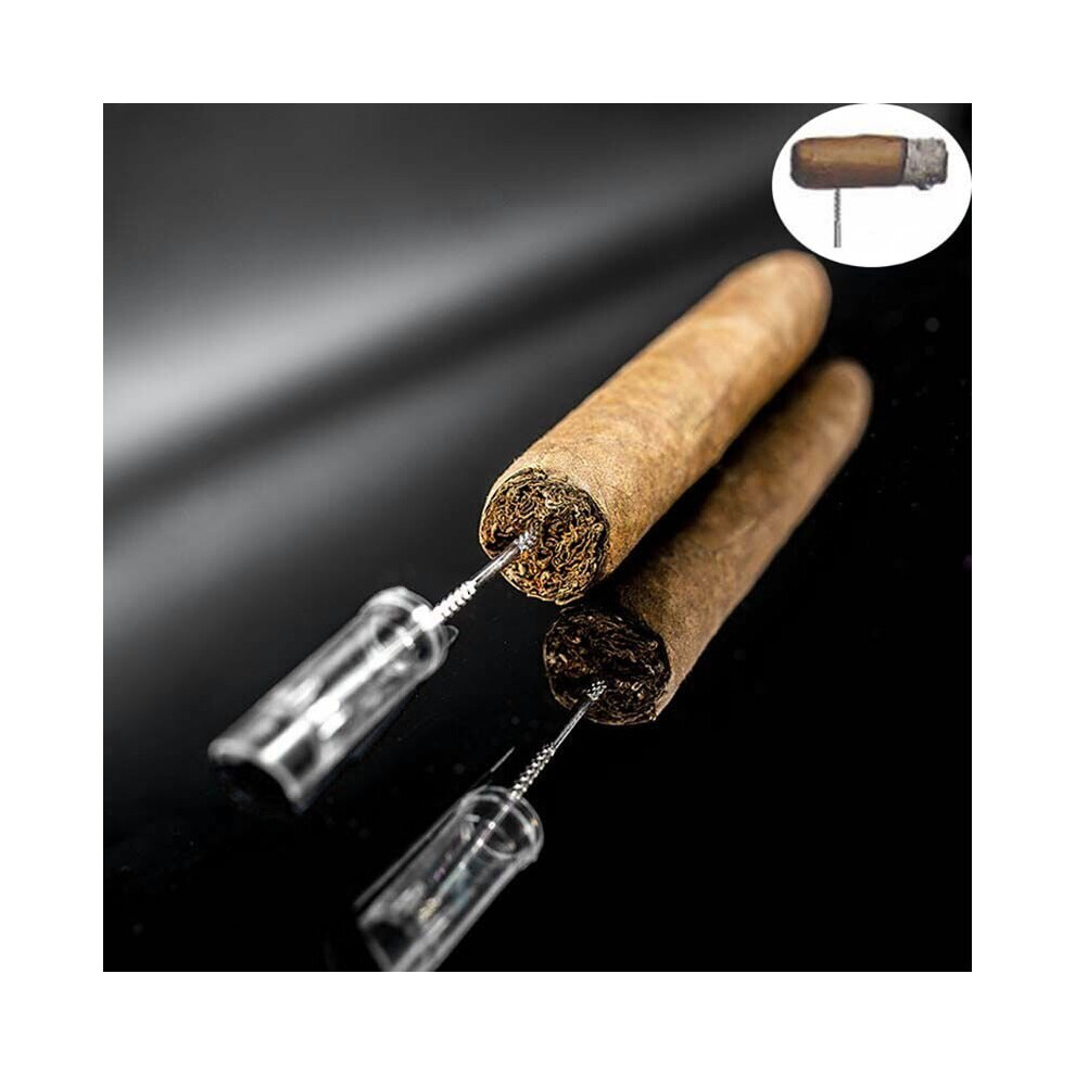 2pcs Stainless Steel Cigar Needle Punch Cutter Portable Metal Puncher Travel Smoking Accessorie