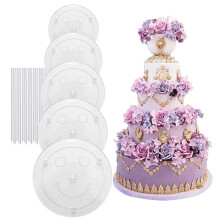 Plastic Cake Dowel Rods Set White Cake Sticks Support Rods Separator Plates DIY Baking Accessor