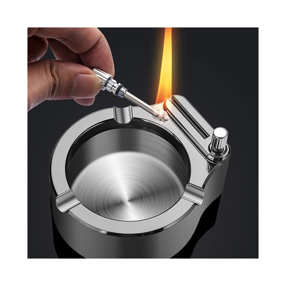 Creative Kerosene Metal Ashtray Metal Oil Lighter Multifunctional Permanent Flint Cigar Lighter