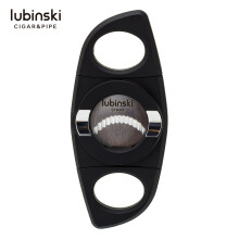 LUBINSKI Stainless Steel Pocket Cigar Cutter Knife Scissors Double Blades With Cigar Stand Gift