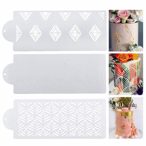 Cake Stencil Wheat Ear Rattan Leaf Pattern Cake Decorating Plastic Lace ...