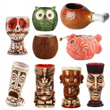 Ceramic Tiki Mug Creative Porcelain Beer Wine Mug Cup Drinkware