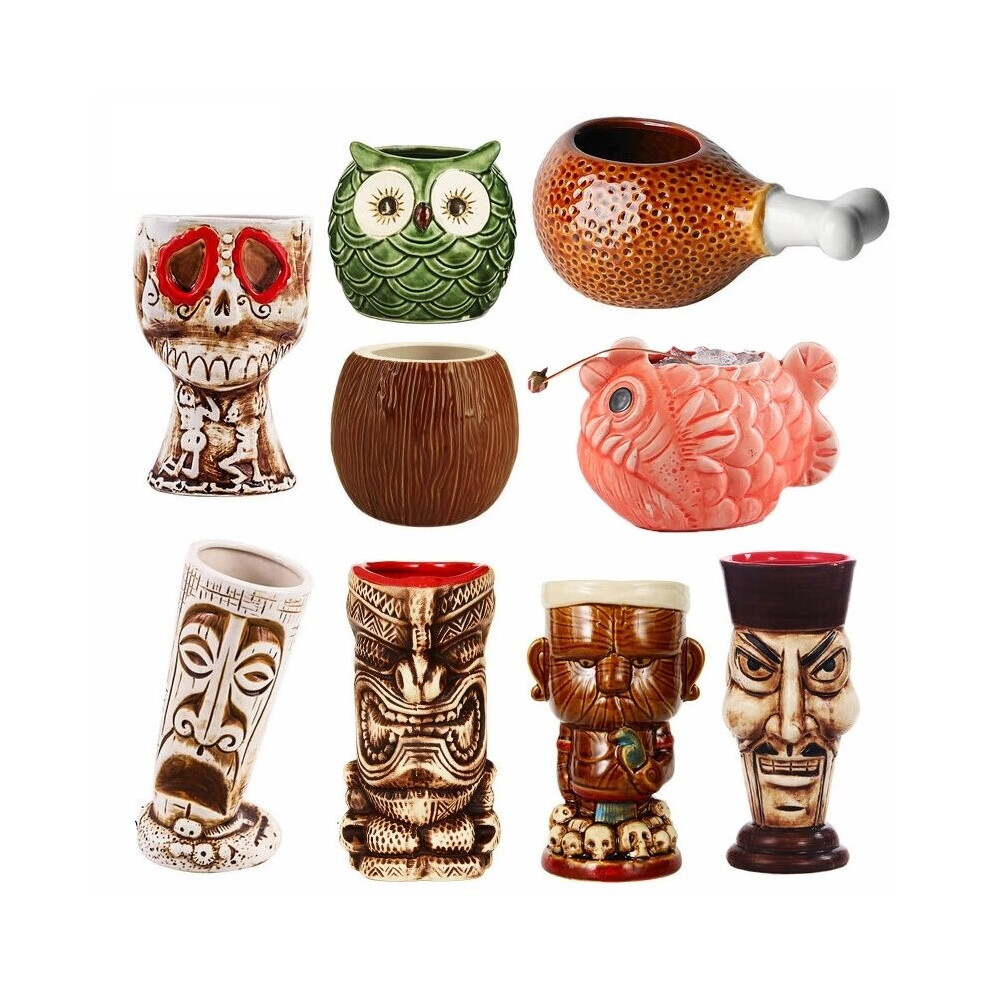 Ceramic Tiki Mug Creative Porcelain Beer Wine Mug Cup Drinkware