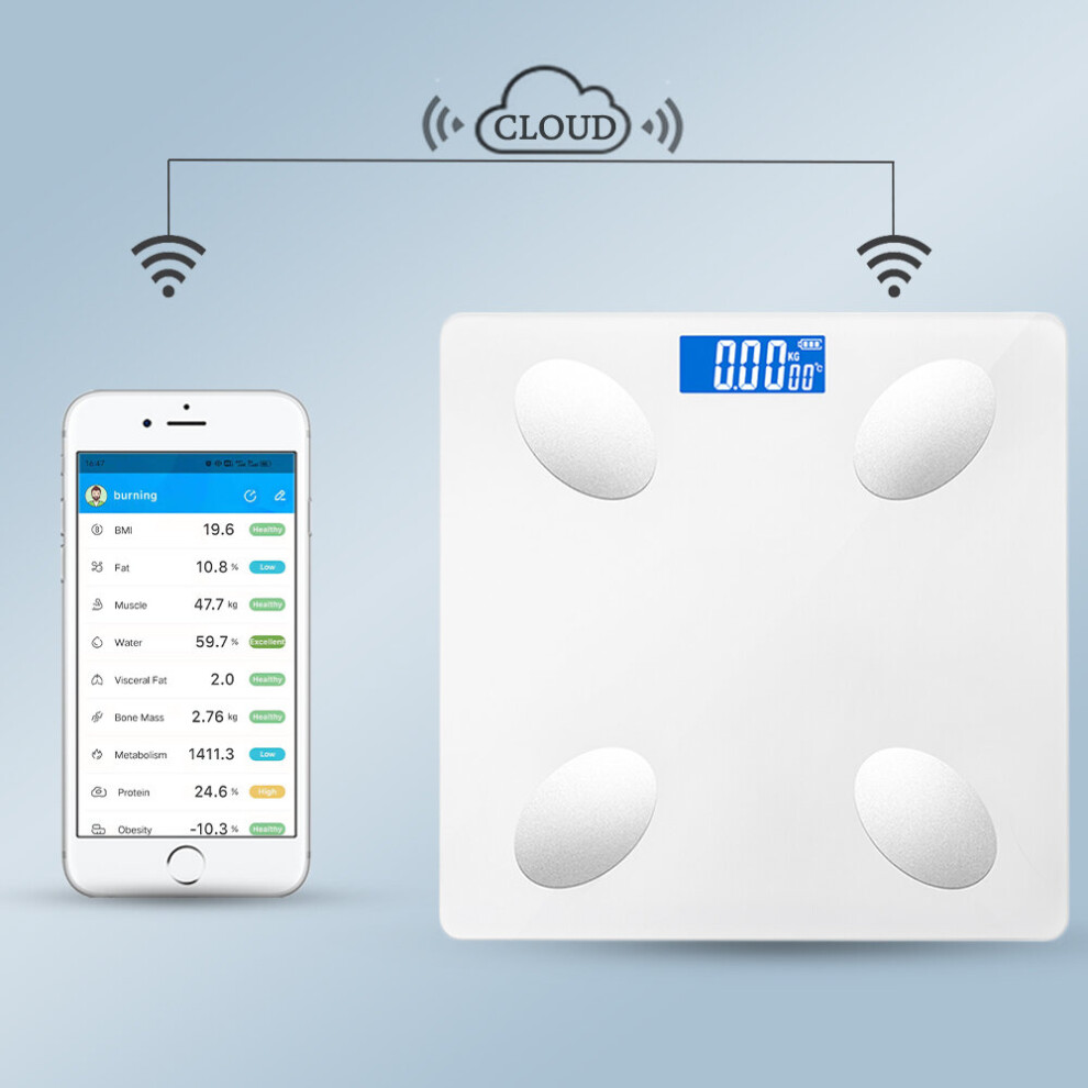 Bluetooth Body Digital Scale Bathroom Electronic Scale Smart BMI Body Weight Scales Body Fat Co