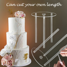 New Cake Tier Support Cake Dowel Rods Set 3Pcs Sticks With 1Pc Cake Separator Plate For Tiered