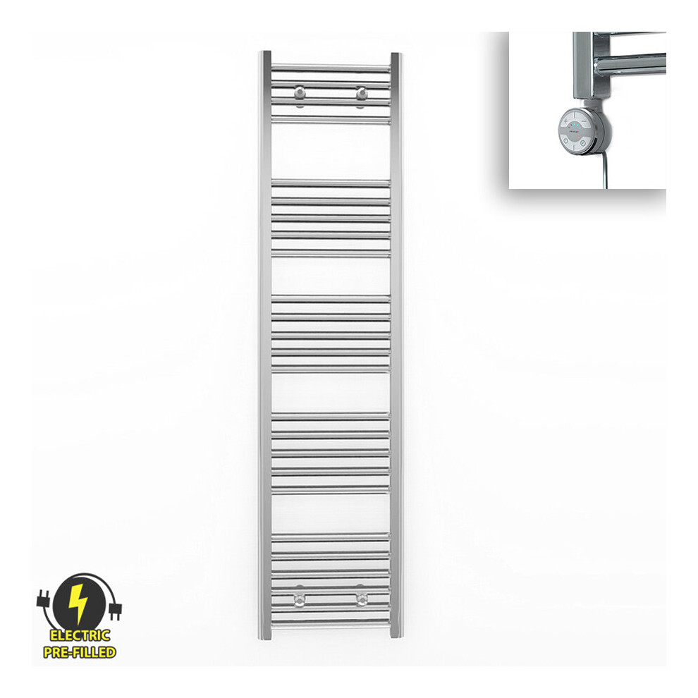 (400 X 1400Mm (Btu: 1366), With Moa Thermostatic Element) 400Mm Wide Chrome Electric Towel Rail With Thermostatic Element 5056616501962