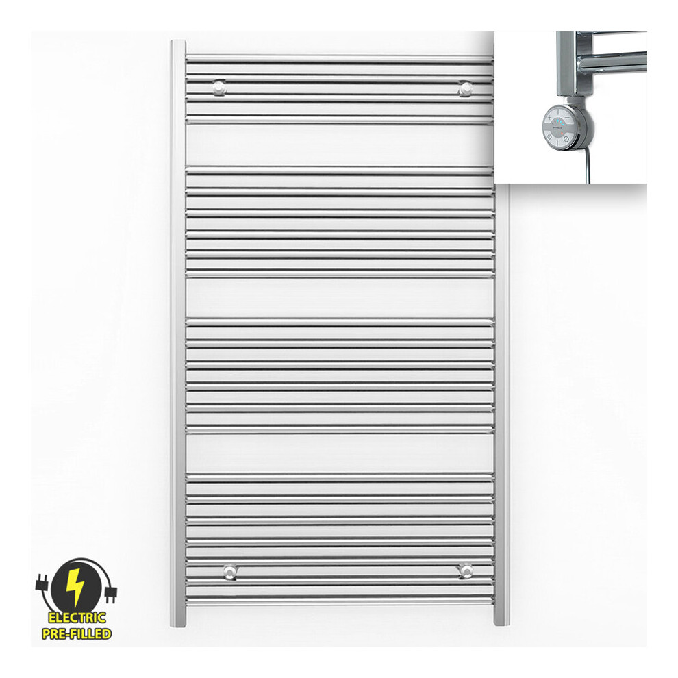 (700 X 1200Mm (Btu: 1689), With Moa Thermostatic Element) 700Mm Wide Chrome Electric Towel Rail With Thermostatic Element 5056616503249