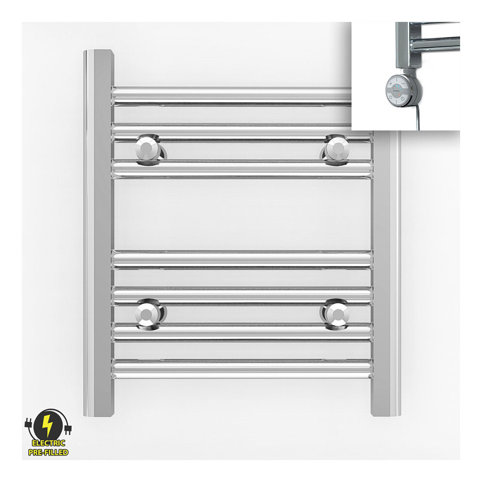 (400 X 400Mm (Btu: 387), With Moa Thermostatic Element) 400Mm Wide Chrome Electric Towel Rail With Thermostatic Element 5056616501757