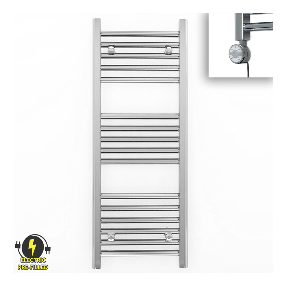 (400 X 900Mm (Btu: 877), With Moa Thermostatic Element) 400Mm Wide Chrome Electric Towel Rail With Thermostatic Element 5056616501870