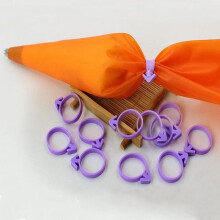 10 pieces Silicone Icing Bag Ties Fixed Rings DIY Reusable Piping Decorating Bag Rubber Band La