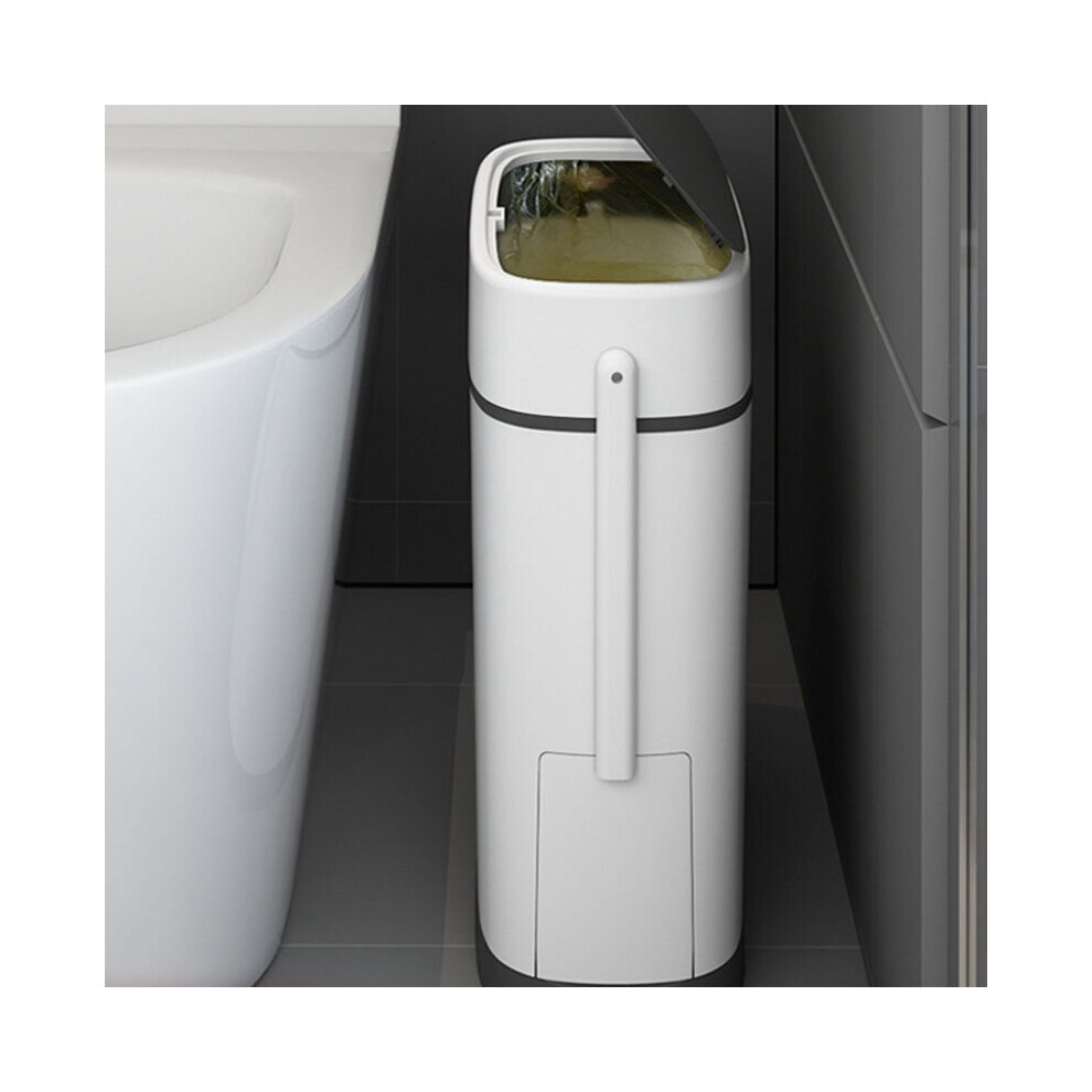 12L Smart Trash Can Bathroom Zero Waste Bin One Key Garbage Bin Trash Bag Holder in the Kitchen