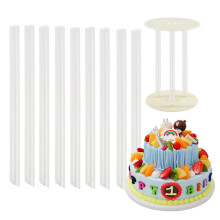 50/100Pcs Plastic White Cake Dowel Rods Cake Sticks Support Rod for Tiered Cake Stacking Stand