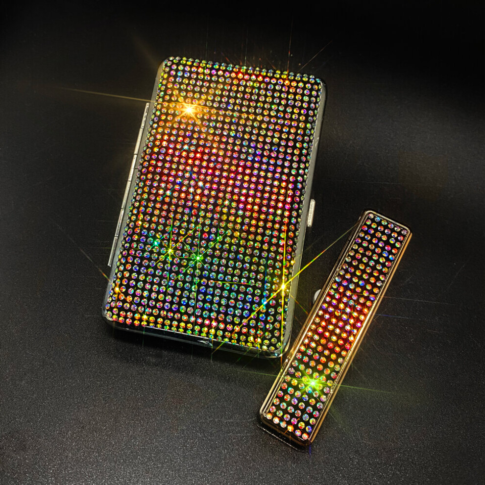 Portable Rhinestone Car Ashtray Lighter Auto Office Cigarette Case Sat Ashtray Box Case Crystal 729601726972