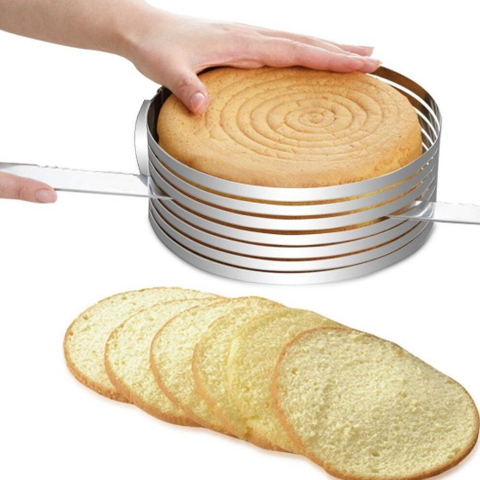Adjustable Round Stainless Steel Cake Ring Bakeware Tools DIY Cake Cutter Slicer Baking Tools