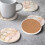 6 Pack Marble Pattern Coasters Round Absorbent Stone Coaster Set with Ceramic Stone and Cork Ba 4