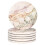 6 Pack Marble Pattern Coasters Round Absorbent Stone Coaster Set with Ceramic Stone and Cork Ba 1