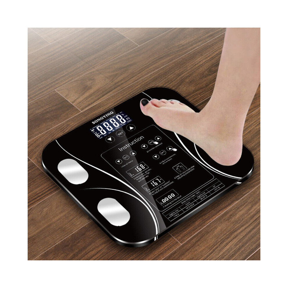 Hot Bathroom Body Fat bmi Scale Digital Human Electronic Smart Weight  Scales LED Digital Engli