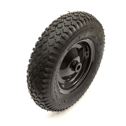 Wheel & Pneumatic 4 Ply 16" Tyre 4.008 Black Bearings 20mm Bore Garden
