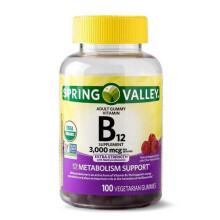 Spring Valley Vitamin B12 Gummy, 3000 mcg, 100 Ct