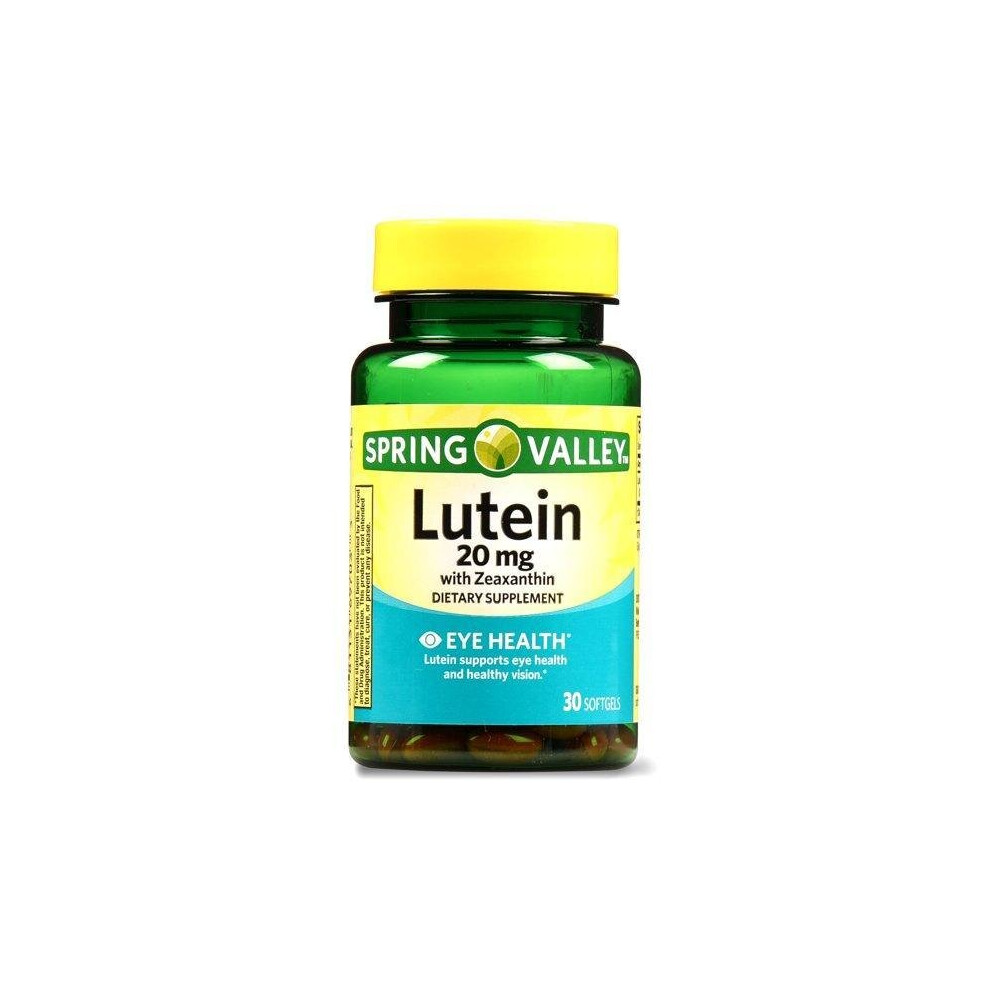Spring Valley Lutein With Zeaxanthin Softgels, 20 Mg, 30 Count