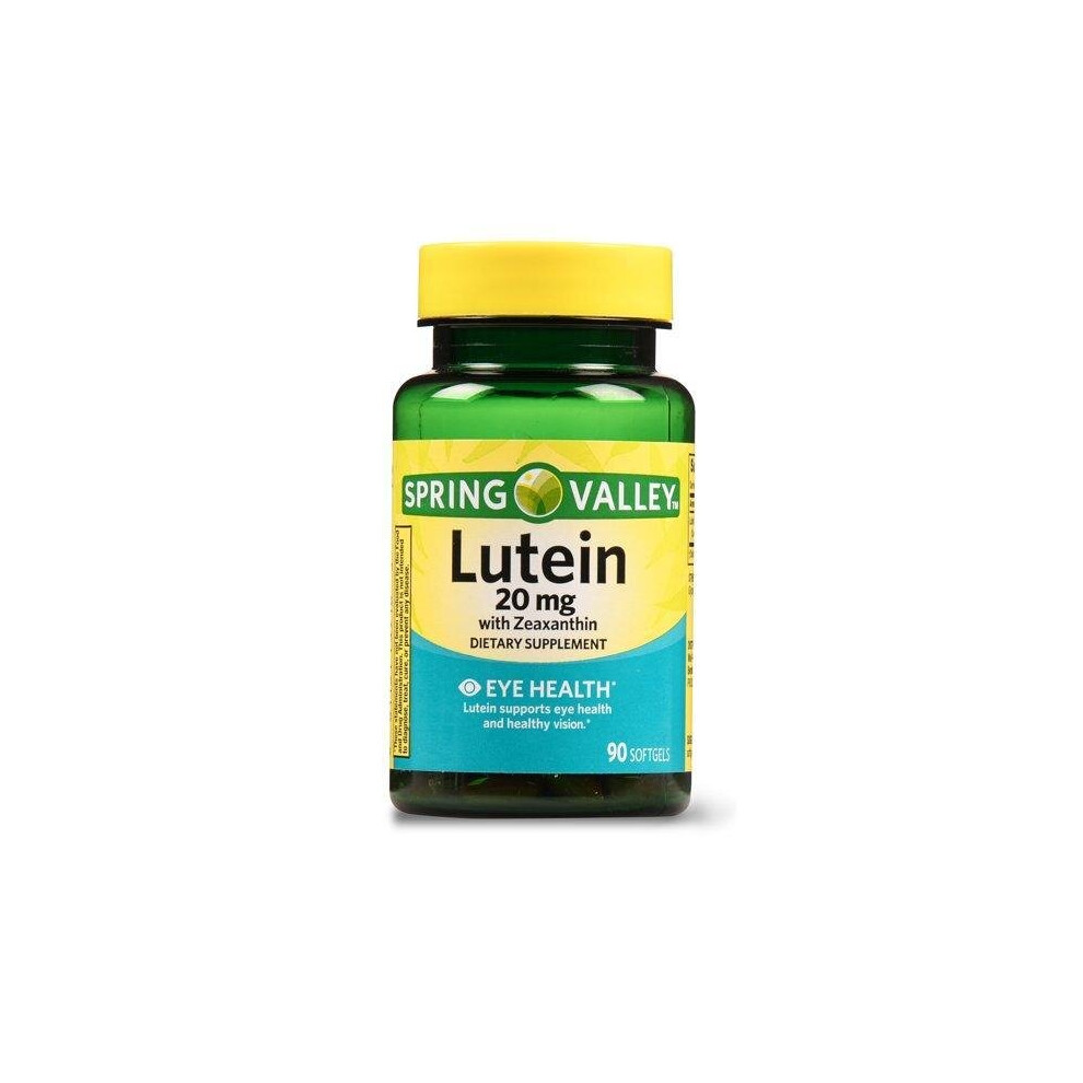 Spring Valley Lutein With Zeaxanthin Softgels, 20Mg, 90 Count