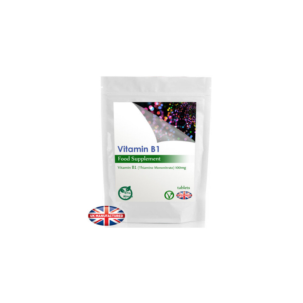 Vitaminute Vitamin B1 Thiamin 100Mg - 120 Tablets (V) Brain, Heart, Memory, Uk