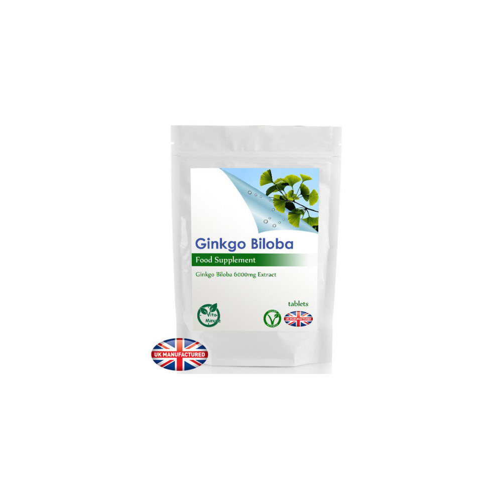 Vitaminute High Potency Ginkgo Biloba 6000Mg (180 Tablets) 50:1 Extract Uk (V)