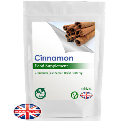 Cinnamon Tablets 3000mg (180 Tablets) Blood Sugar, Insulin Control UK