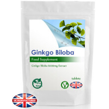 100 Tablets x Ginkgo Biloba 6000mg - Natural Anti-inflammatory props