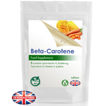 Beta Carotene 8mg - 120 Tablets (V) Vitamin A - Eye Skin & Cognitive