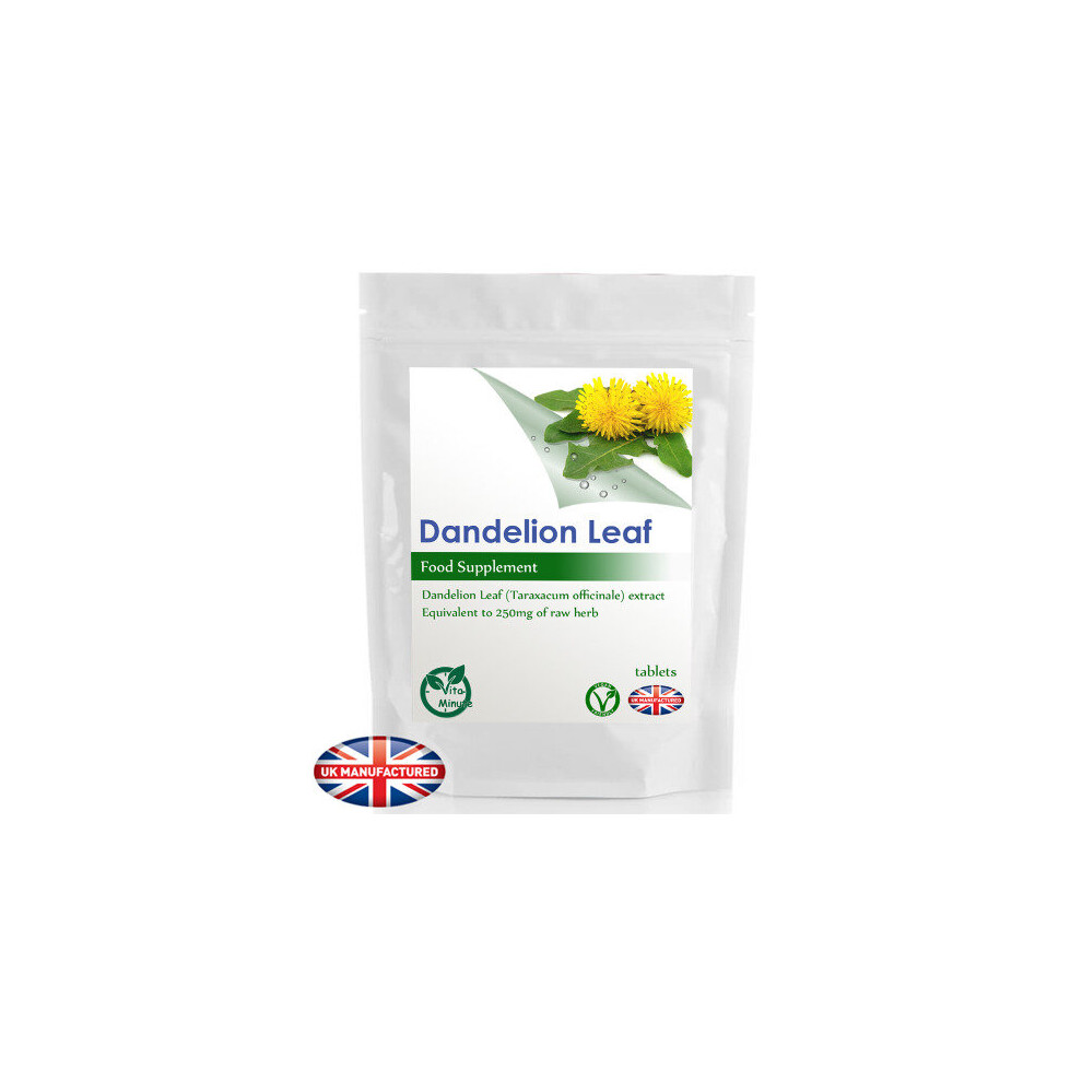 60 x Dandelion Leaf Extract Tablets (V) Natural Diuretic, Blood Sugar