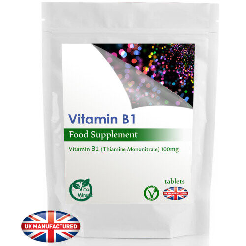 Thiamin Vitamin B1 100mg (180 Tablets) Memory, Nerves, Brain, UK (V)